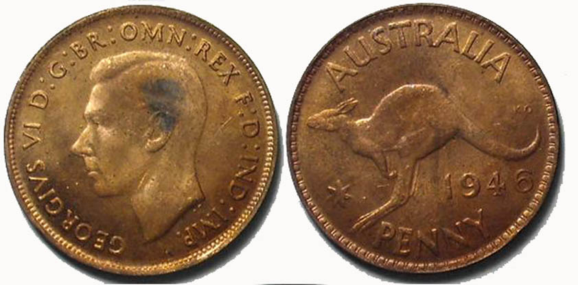 Forged 1946 Australia penny